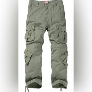 Green Cargo Pants (Multi Pocket)